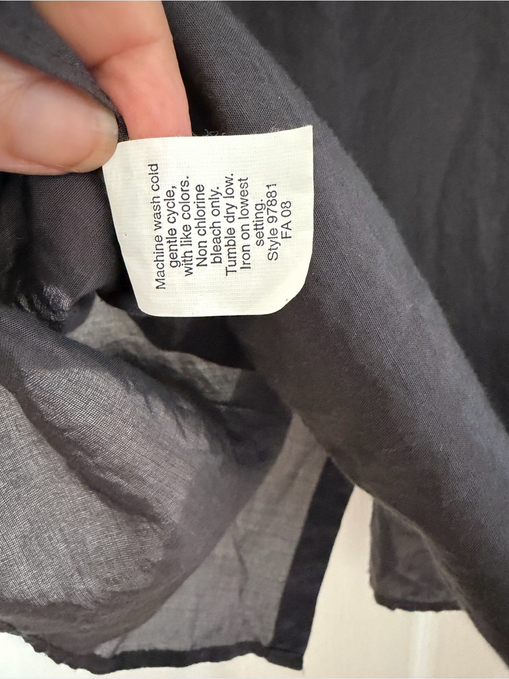 J. Crew Gray Ruffle V-Neck Button-Front Blouse - Picture 4 of 4